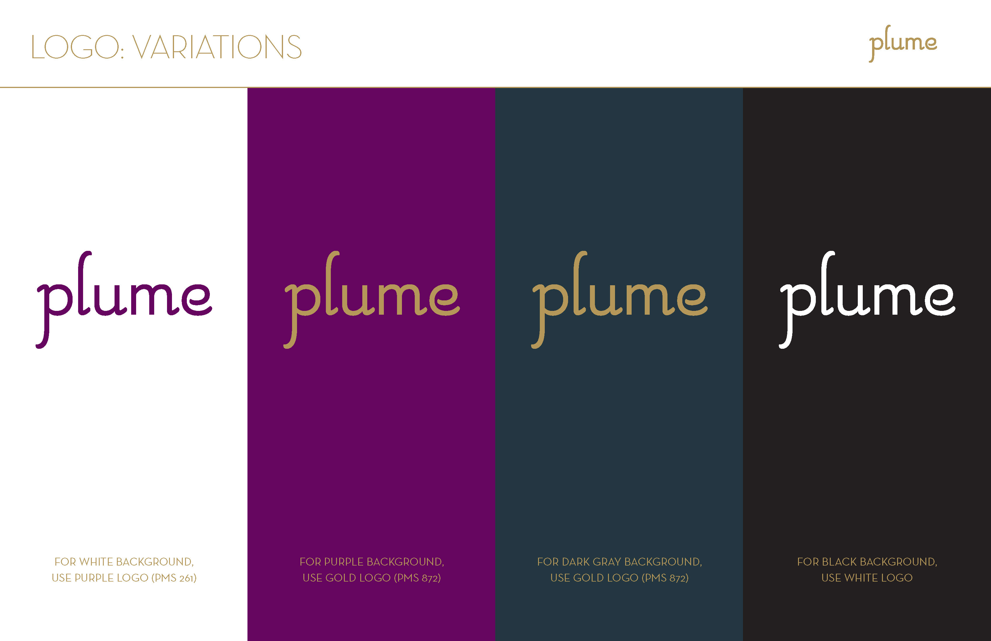 Plume Branding Guidelines Logo Variations